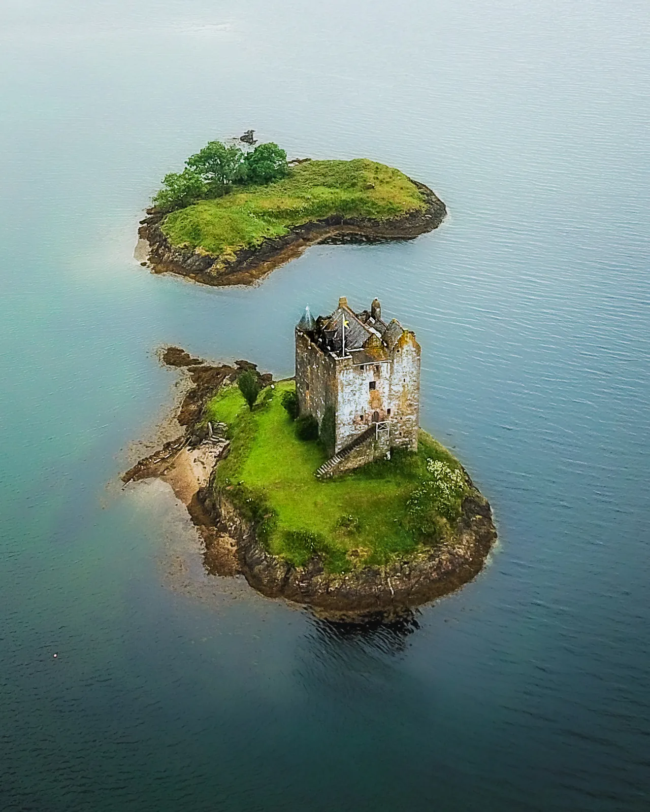 Castle in the Loch — Castle Stalker, Scotland